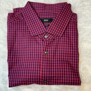 Boss Hugo Boss Regular Fit Long Sleeve Size 46/18 Men’s Button Shirt